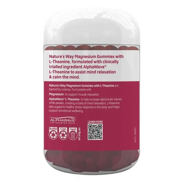Kẹo dẻo Nature's Way Gummies Magnesium with L-Theanine