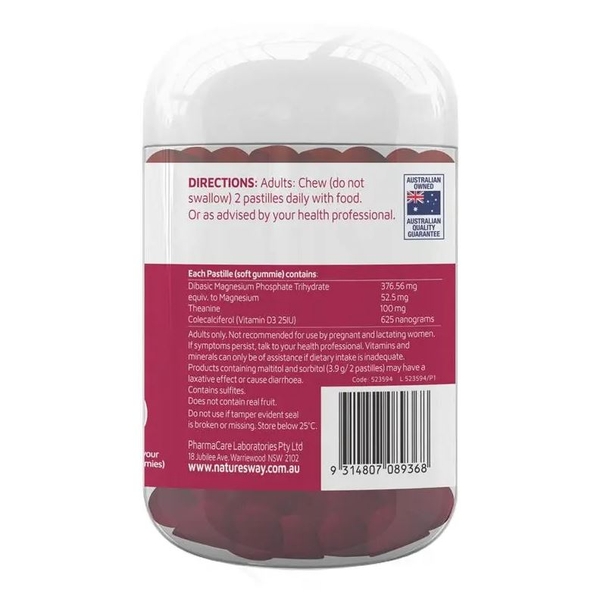 Kẹo dẻo Nature's Way Gummies Magnesium with L-Theanine