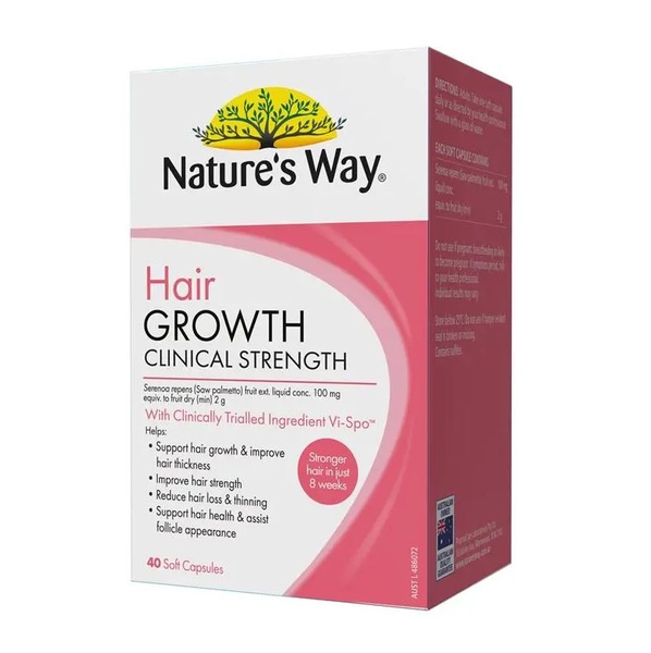 Viên uống mọc tóc Natures Way Hair Growth Clinical Strength 40 viên