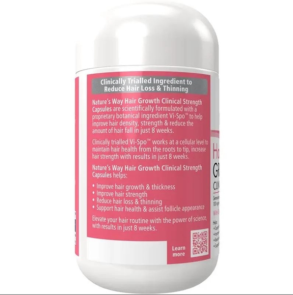 Viên uống mọc tóc Natures Way Hair Growth Clinical Strength 40 viên