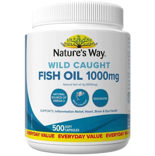 Dầu cá không mùi Nature's Way Wild Caught Odourless Fish Oil 1000mg