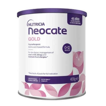 Sữa bột Neocate Gold cho bé dị ứng đạm bò và dị ứng đa thực phẩm 400g