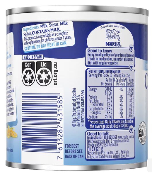 Sữa đặc có đường Nestle Úc