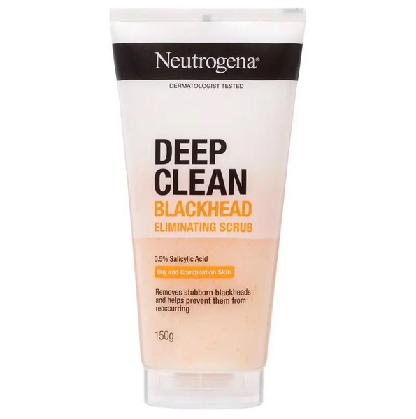 Sữa rửa mặt tẩy tế bào chết trị mụn đầu đen Neutrogena Deep Clean Blackhead Eliminating Scrub 150g