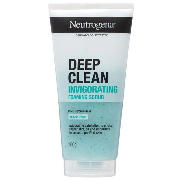 Sữa rửa mặt tẩy tế bào chết Neutrogena Deep Clean Invigorating Foam Scrub 150g