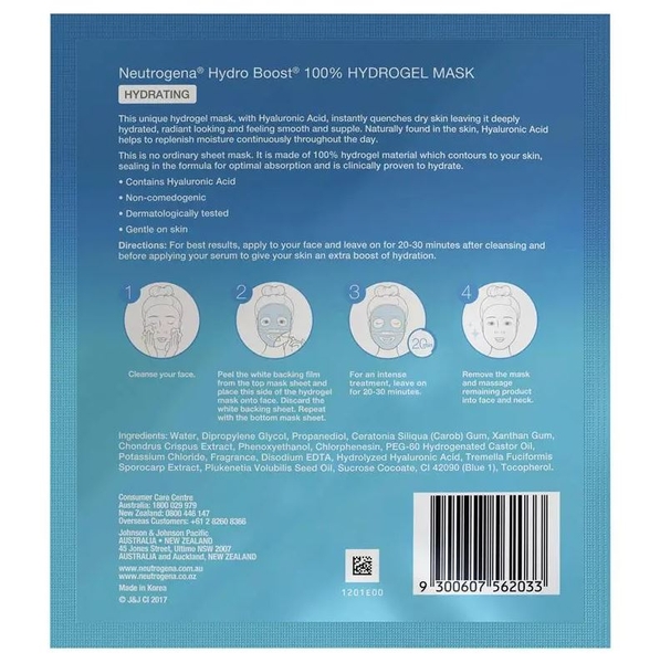 Mặt nạ dưỡng ẩm Neutrogena Hydro Boost Hydrating Hydrogel Mask