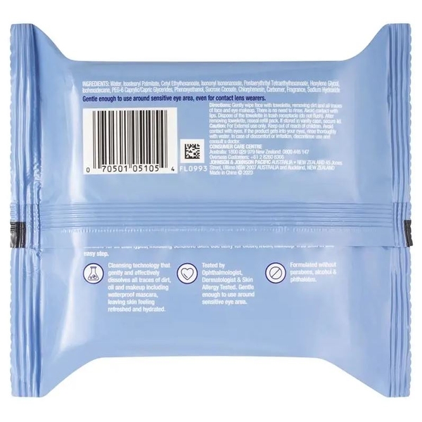 Khăn tẩy trang Neutrogena Makeup Remover Cleansing Towelettes Wipes