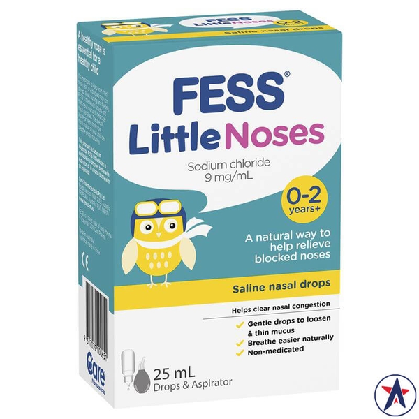 Nhỏ mũi cho bé Fess Little Noses Saline Nose Drops + Aspirator 25ml