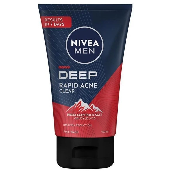 Sữa rửa mặt trị mụn nam NIVEA MEN Deep Rapid Acne Clear Face Wash 150ml
