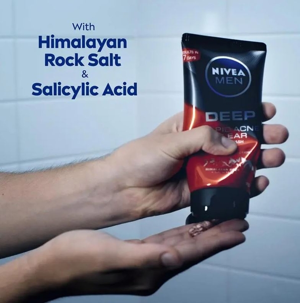 Sữa rửa mặt trị mụn nam NIVEA MEN Deep Rapid Acne Clear Face Wash 150ml