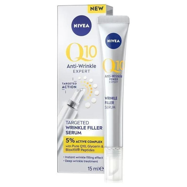 Tinh chất xóa nhăn NIVEA Q10 Anti-Wrinkle Expert Targeted Wrinkle Filler Serum 15ml