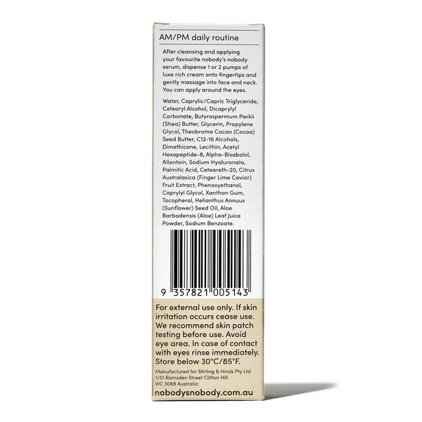 Kem dưỡng ẩm Nobody's Nobody Luxe Rich Cream