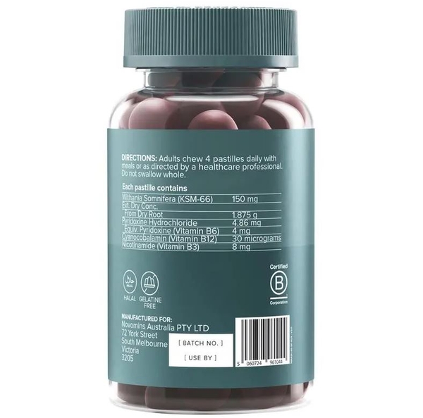 Kẹo dẻo giảm căng thẳng Novomins Ashwagandha Gummies 60 viên