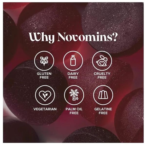 Kẹo dẻo bổ sung magiê Novomins Magnesium Gummies 60 viên