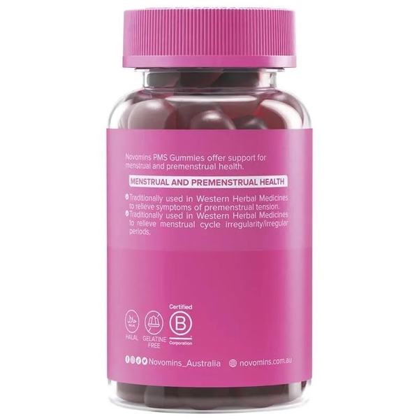 Kẹo dẻo hỗ trợ giảm triệu chứng tiền kinh nguyệt Novomins PMS Gummies