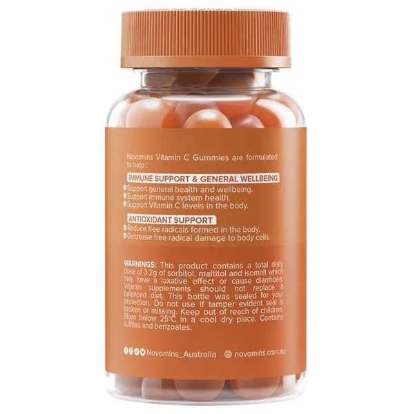 Kẹo dẻo bổ sung Vitamin C Novomins Vitamin C 60 viên