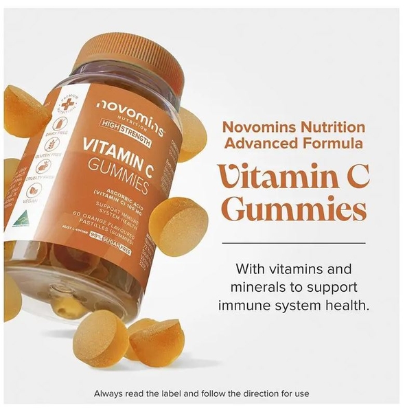 Kẹo dẻo bổ sung Vitamin C Novomins Vitamin C 60 viên
