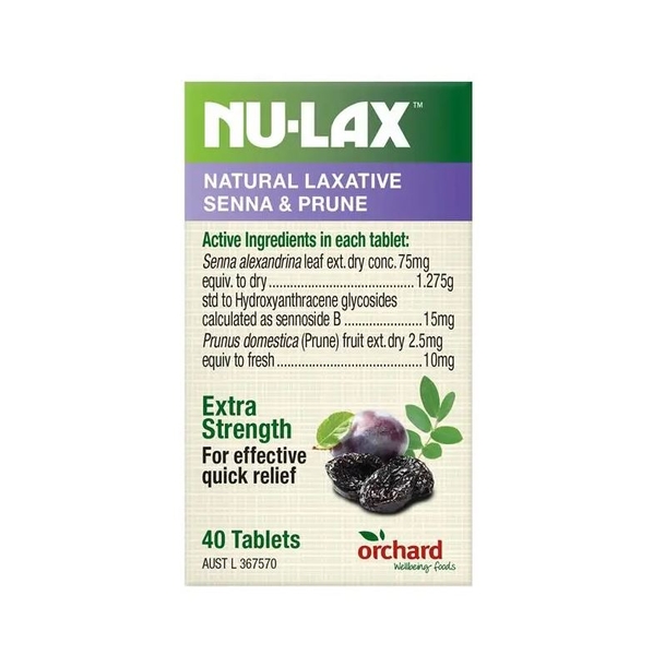 Viên uống nhuận tràng Nulax Natural Laxative with Senna and Prunes