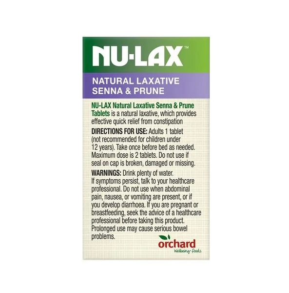 Viên uống nhuận tràng Nulax Natural Laxative with Senna and Prunes