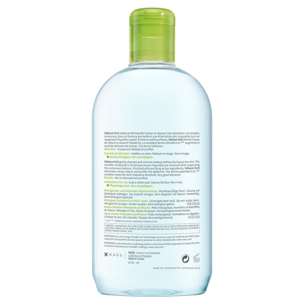 Nước tẩy trang Bioderma xanh Sebium H2O cho da dầu hỗn hợp