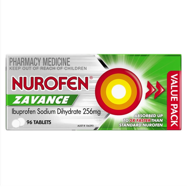 Viên uống giảm đau nhanh Nurofen Zavance Ibuprofen 256mg Fast Pain Relief