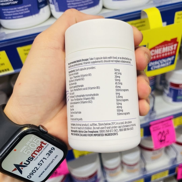 Viên uống bổ sung vitamin B Nutra-Life Super B Plus