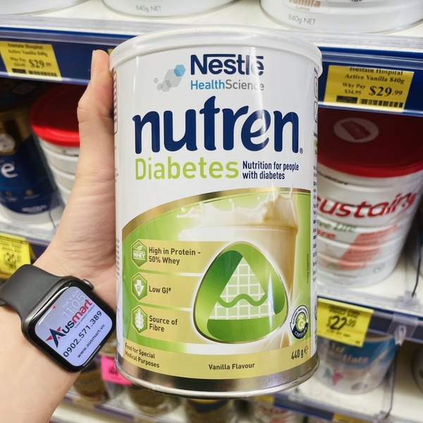 Sữa Nestle Nutren Diabetes vị Vani dành cho người tiểu đường