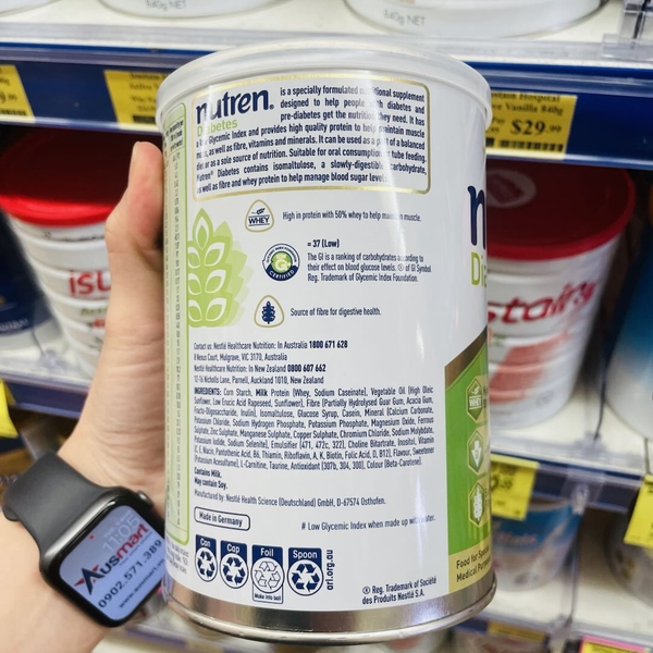 Sữa Nestle Nutren Diabetes vị Vani dành cho người tiểu đường