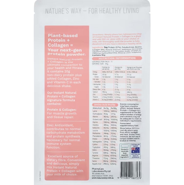 Bột Protein Nature's Way Instant Natural Protein + Collagen