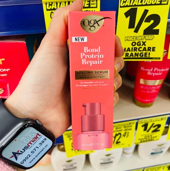 Tinh chất dưỡng tóc phục hồi hư tổn OGX Bond Protein Sealing Serum