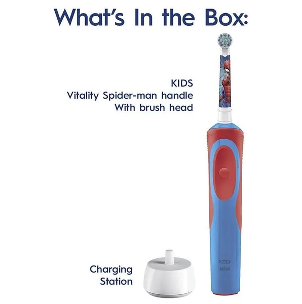 Bàn chải điện dành cho trẻ em từ 3 tuổi Oral-B Vitality Kids Clean (Phiên bản Spiderman & Frozen)