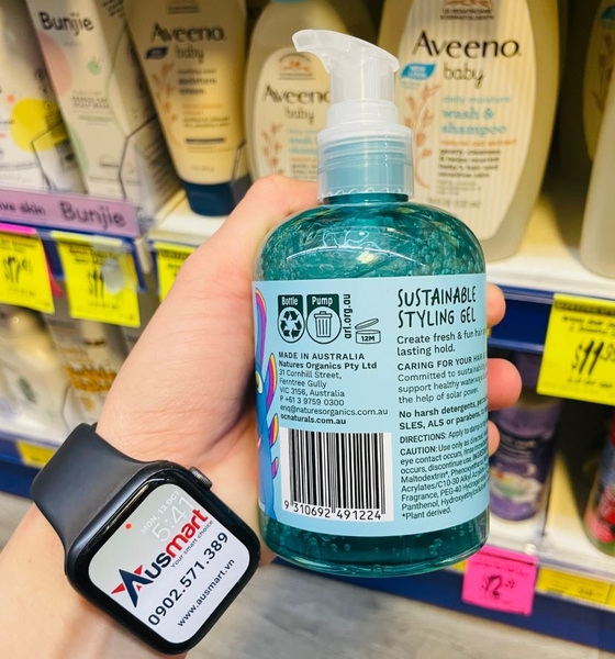 Gel vuốt tóc hữu cơ cho bé Organic Care Naturals Kids Styling Gel