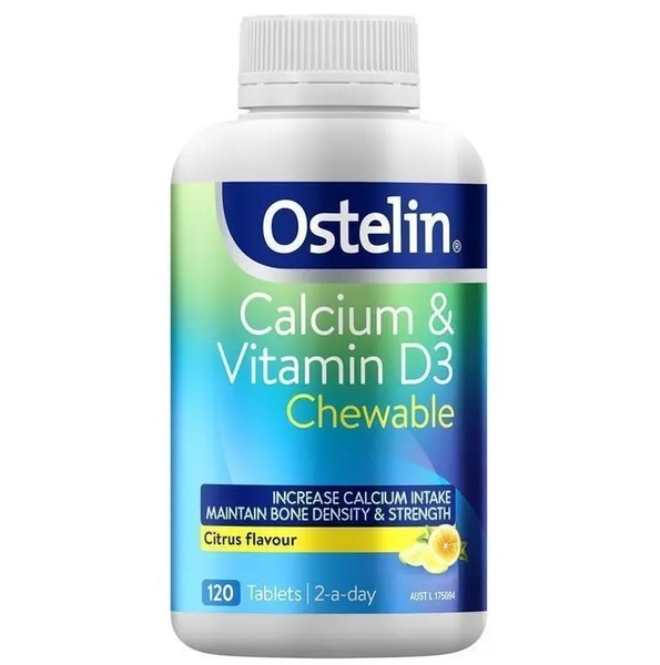 Canxi Ostelin Calcium & Vitamin D3 Chewable của Úc