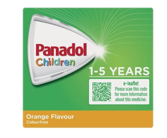 Siro giảm đau hạ sốt Panadol Children 1-5 tuổi vị cam