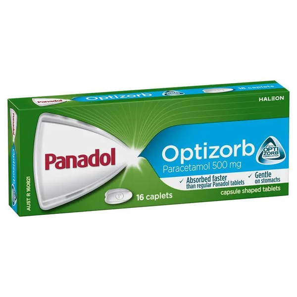 Giảm đau hạ sốt Panadol Optizorb Paracetamol Pain Relief viên oval