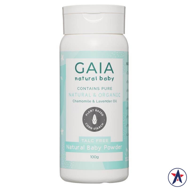 Phấn rôm Organic cho bé Gaia Natural Baby Powder Talc Free | Ausmart.vn