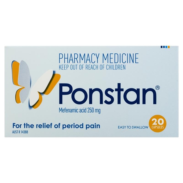 Viên nang giảm đau bụng kinh Ponstan 250mg 20 viên