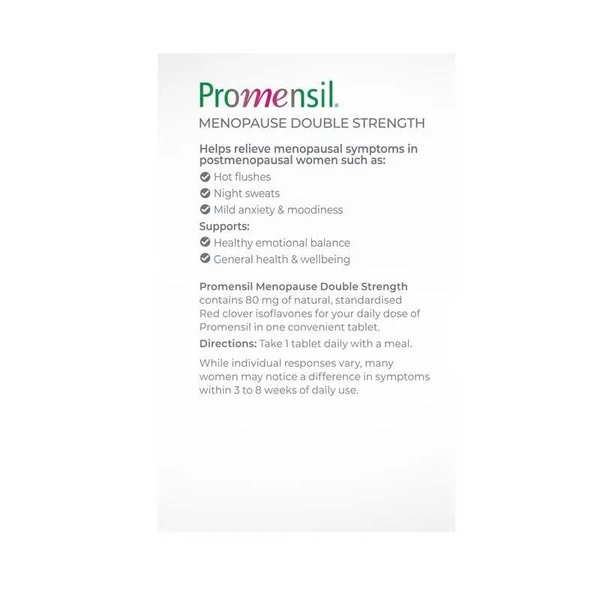 Viên uống cho phụ nữ thời kỳ mãn kinh Promensil Menopause Double Strength