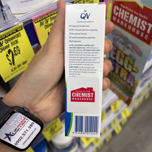 Kem dưỡng tay chống nắng QV Hand Cream SPF15
