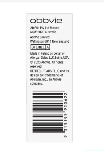 Nước mắt nhân tạo Refresh Tear Plus 15ml