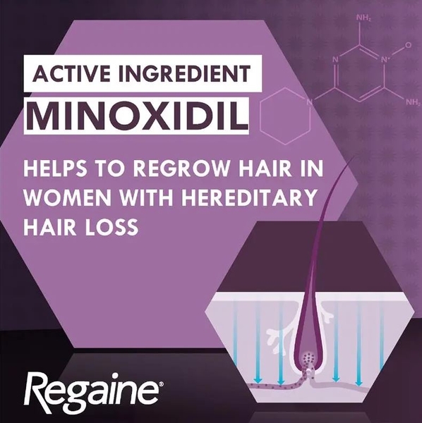 Dung dịch kích thích mọc tóc nữ Regaine Women's Regular Strength Minoxidil Topical Solution 2%