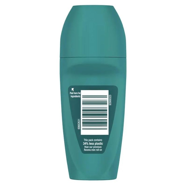Lăn khử mùi than hoạt tính cho nam Rexona Men Advanced Antiperspirant Roll On Antibacterial Charcoal 50ml