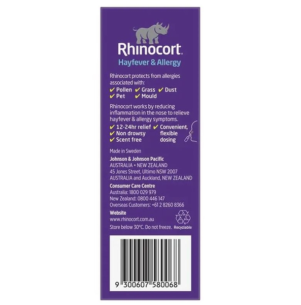 Xịt viêm mũi dị ứng Rhinocort Original Hayfever & Allergy Nasal Spray