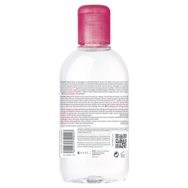 Nước tẩy trang Bioderma hồng Sensibio H2O cho da nhạy cảm