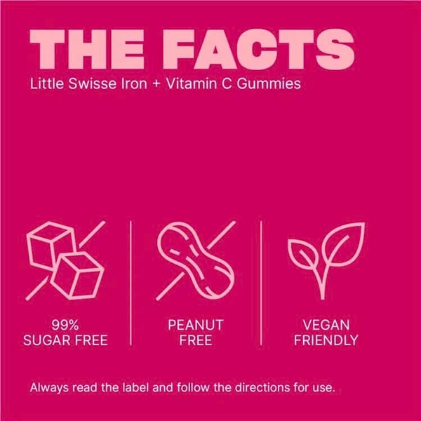 Kẹo dẻo bổ máu cho bé Little Swisse Iron + Vit C Gummies