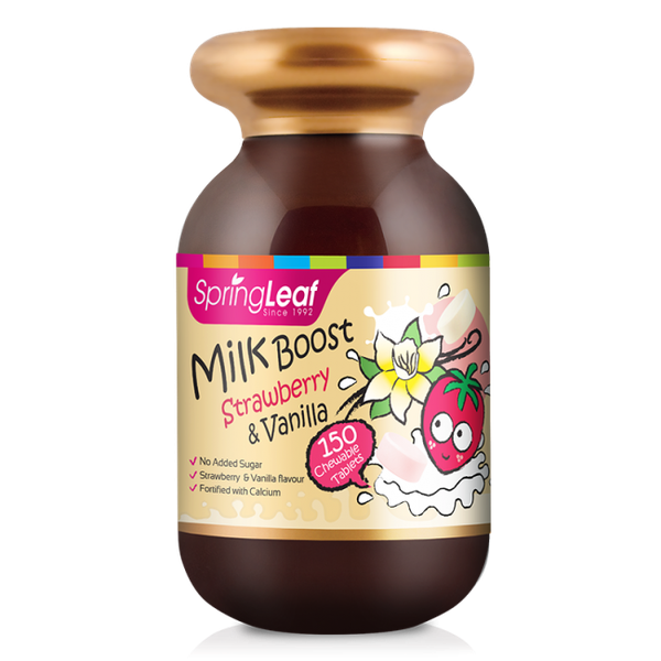 Kẹo sữa tăng cường canxi Springleaf Milk Boost Strawberry & Vanilla 150 viên