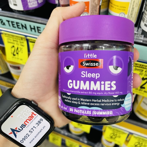 Kẹo dẻo hỗ trợ giấc ngủ Little Swisse Sleep dành cho bé