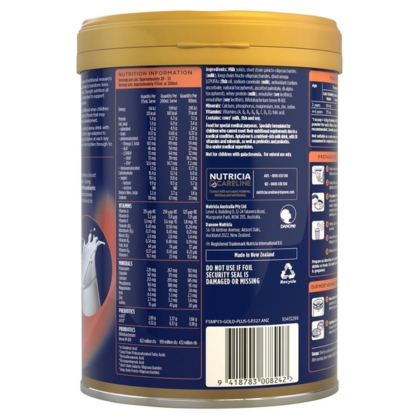 Sữa Aptamil AptaGrow 3+ của Úc 900g cho bé trên 3 tuổi