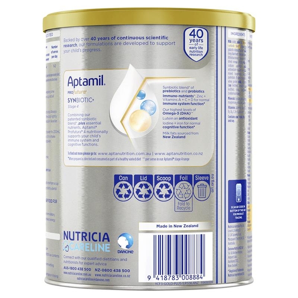 Sữa Aptamil Úc số 4 Profutura Synbiotic+ 900g cho trẻ trên 3 tuổi