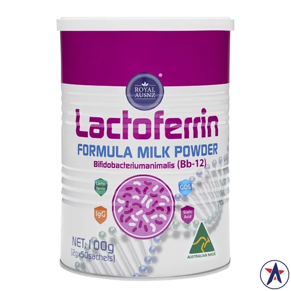 Sữa hoàng gia Úc Royal AUSNZ Lactoferrin Formula Milk Powder with Probiotic 100g (2g x 50 gói) [Pre-order]
